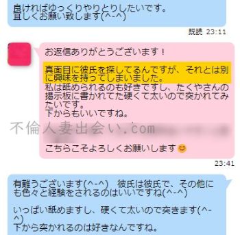 ハッピーメールのやりとり